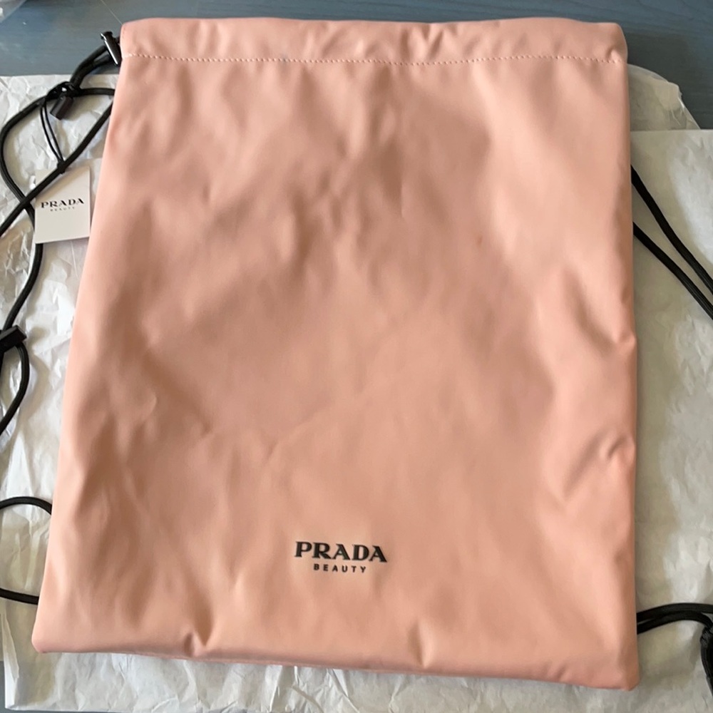 prada beauty drawstring backpack authentic